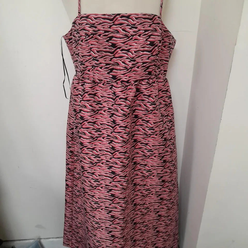 NOBODYS CHILD VIOLETTE TIGER JACQUARD MIDI DRESS - UK 14