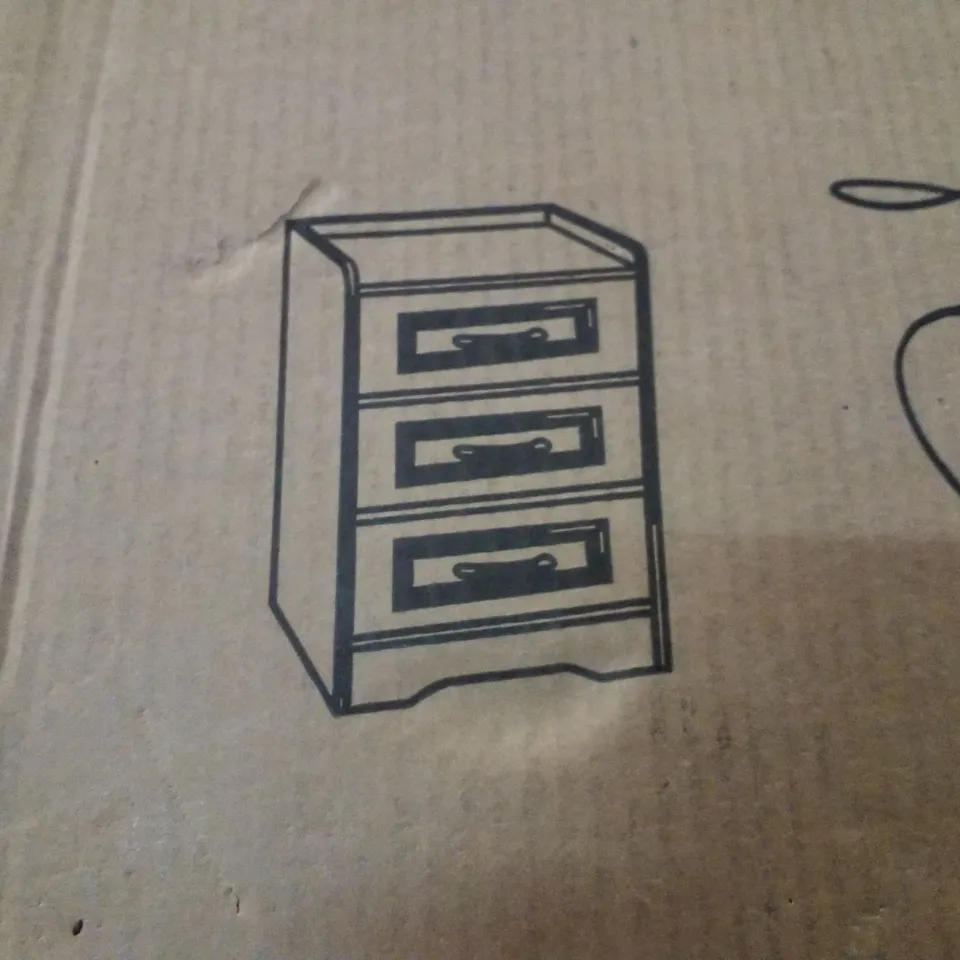 BOXED LIVING AND HOME NIGHT TABLE - WARM WHITE