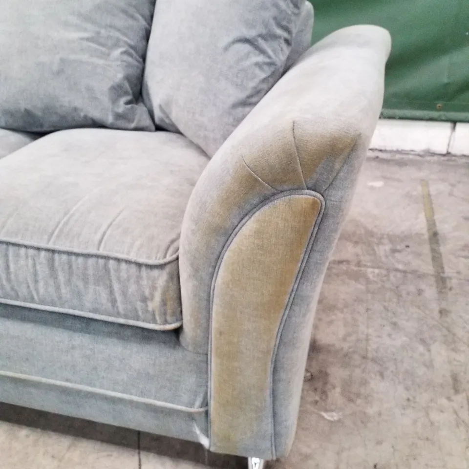 QUALITY DESIGNER 2 SEATER SOFA - GREY FABRIC