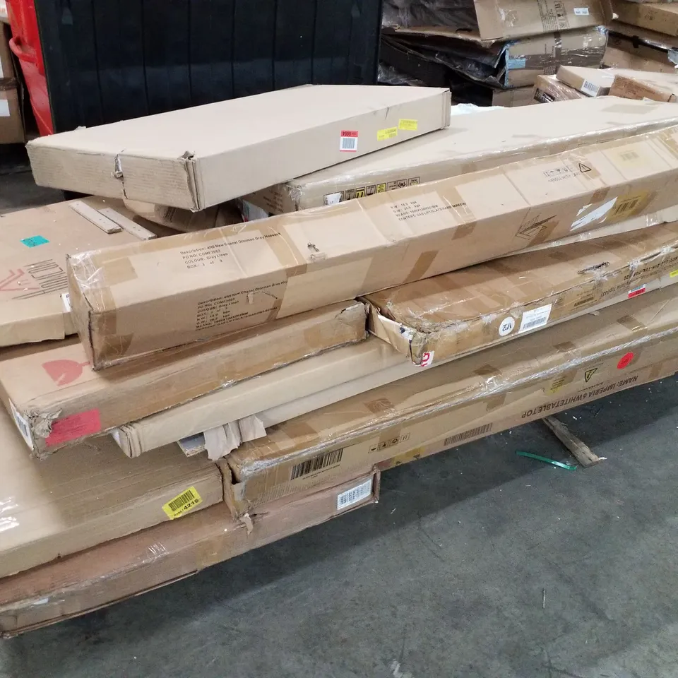 PALLET OF ASSORTED FLATPACK FURNITURE PARTS
