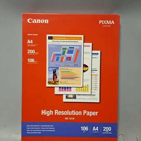 CANON A4 HIGH RESOLUTION INKJET PAPER 106GSM (PACK OF 200)