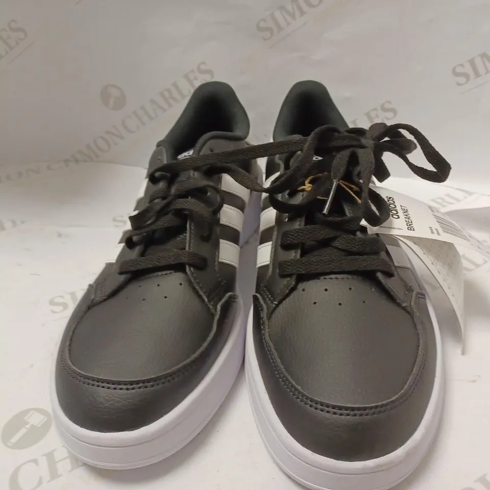 ADIDAS BREAKNET SHOES - BLACK/WHITE - 8.5