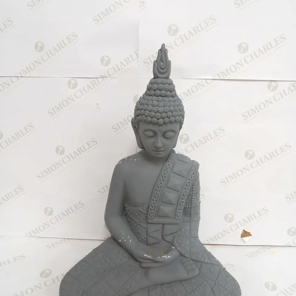 BUDDHA STATUE DECORATION GREY