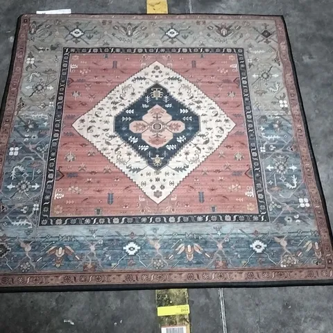 TUCSON HEIRLOOM MACHINE WASHABLE NON SLIP AREA RUG APPROXIMATELY 123X123CM