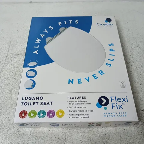 BOXED CROYDEX LUGANO TOILET SEAT WHITE
