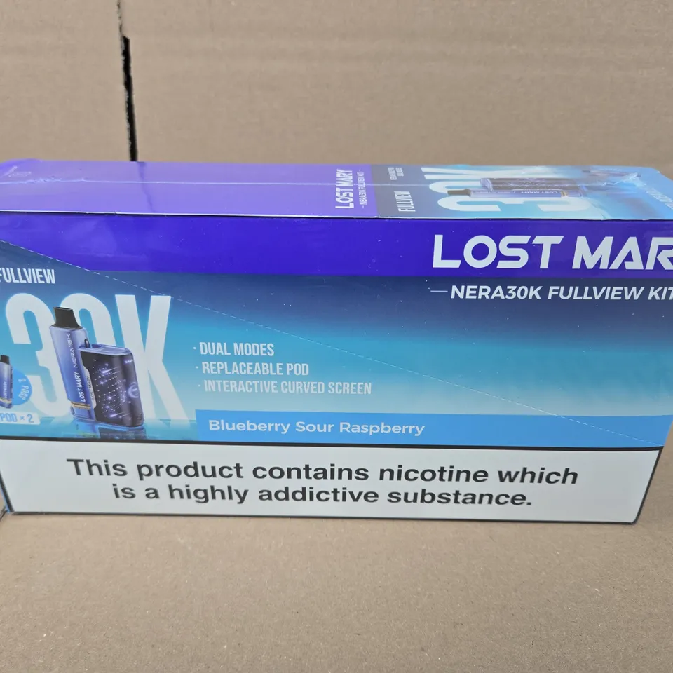 SEALED LOST MARY NERA30K FULLVIEW KIT - BLUEBERRY SOUR RASPBERRY 