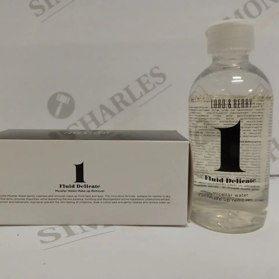 LORD & BERRY FLUID DELICATE MICELLAR WATER MAKE UP REMOVER - 150ML