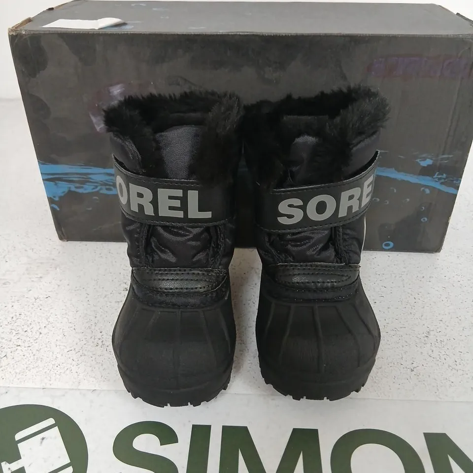 SOREL SNOW COMMANDER TODDLER SNOW BOOTS – BLACK
