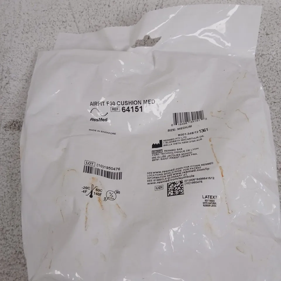 RESMED AIRFIT F30 CUSHION – MEDIUM (MED) CPAP MASK ACCESSORY