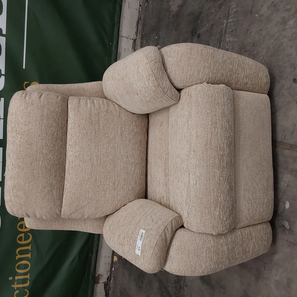 QUALITY BRITISH DESIGNER G PLAN KINGSBURY POWER RECLINING EASY CHAIR BOUCLE JUTE FABRIC 