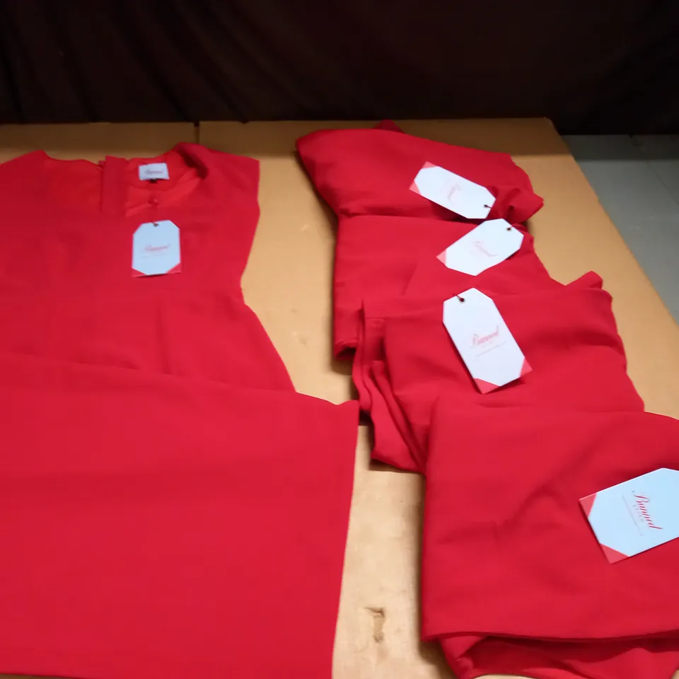 LOT OF 5 BANNED RETRO RED BANDAGE DRESSES - VARIOUS SIZES