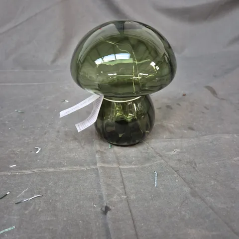 CANDLELIGHT GREEN GLASS MUSHROOM TABLE LAMP