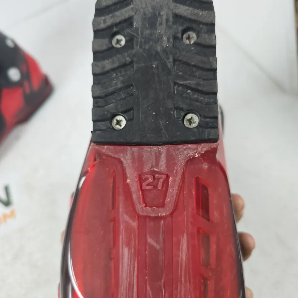 SALOMON SKI BOOTS – SIZE 27.5 (MONDOPOINT) – BLACK/RED
