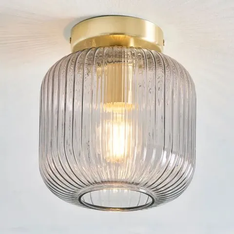 BOXED RILEY GOLD FLUSH CEILING LIGHT
