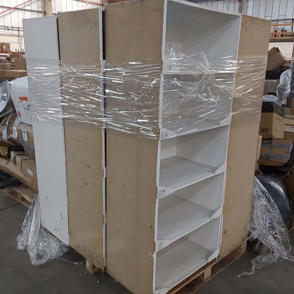 PALLET OF 5 WOODEN SHOP DISPLAY SHELVING UNITS