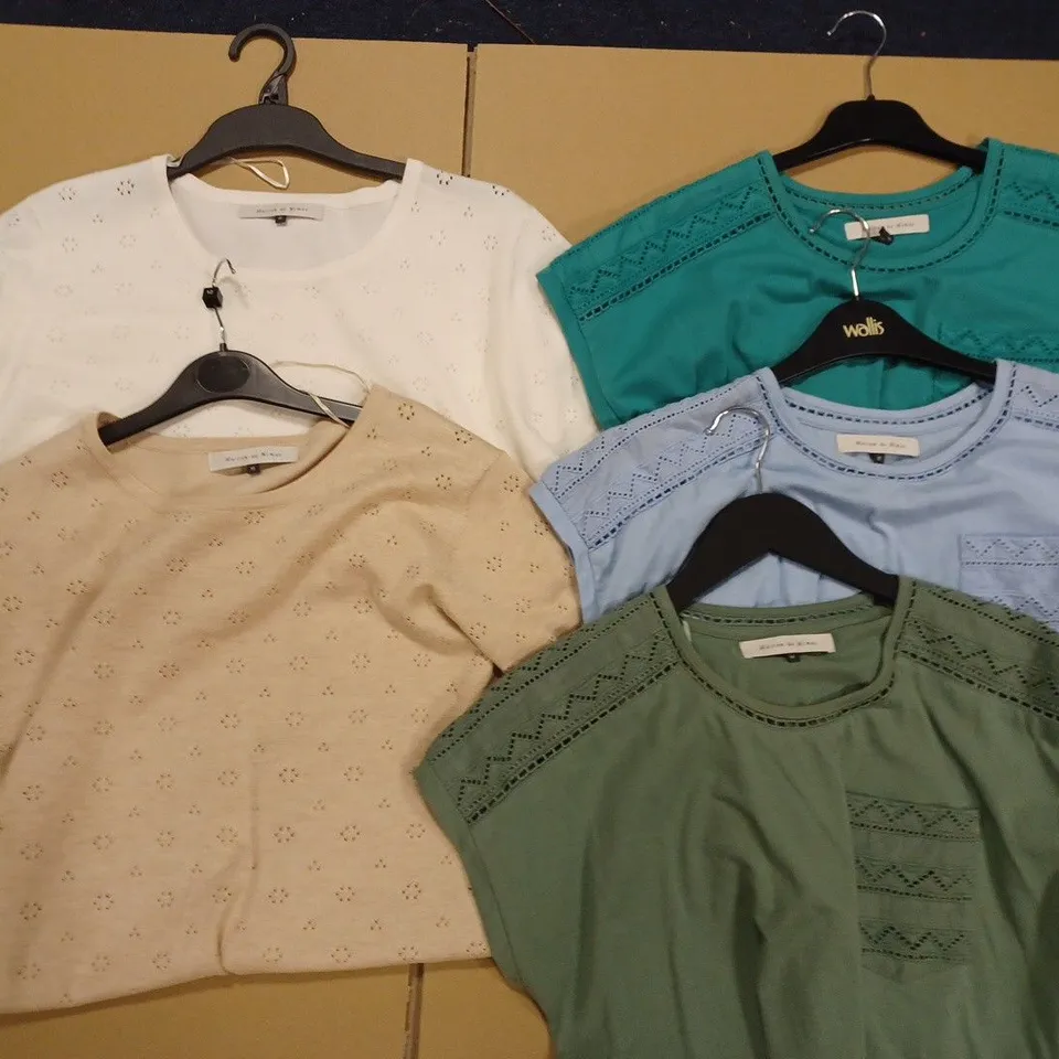 BOX OF APPROX 10 ASSORTED ITEMS OF MAISON DE NIMES CLOTHING IN VARIOUS SIZES AND STYLES 