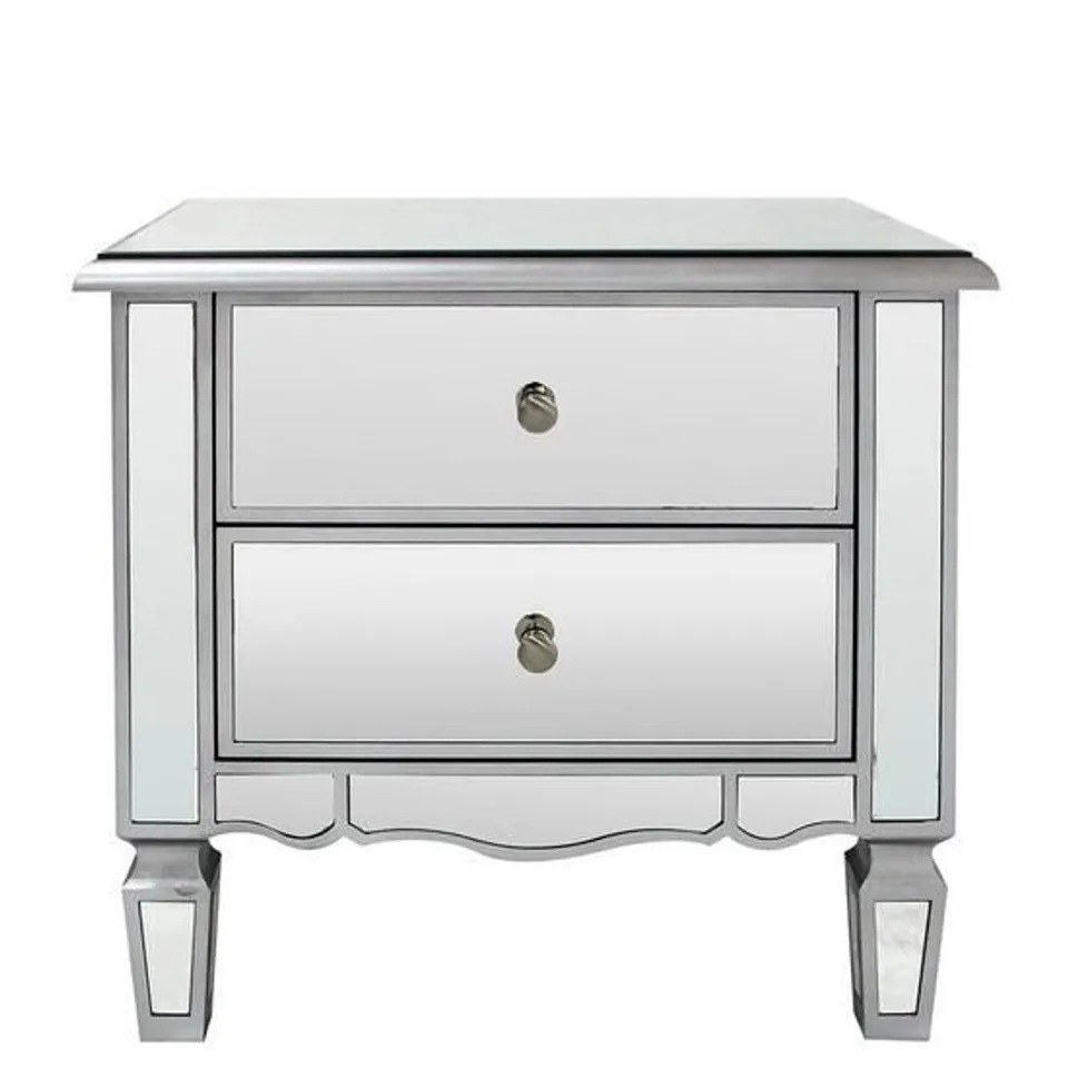 BOXED MIRAGE 2-DRAWER BEDSIDE CABINET - COLLECTION ONLY 