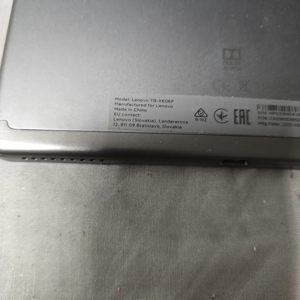 LENOVO TAB M10 FHD PLUS TB-X606F TABLET