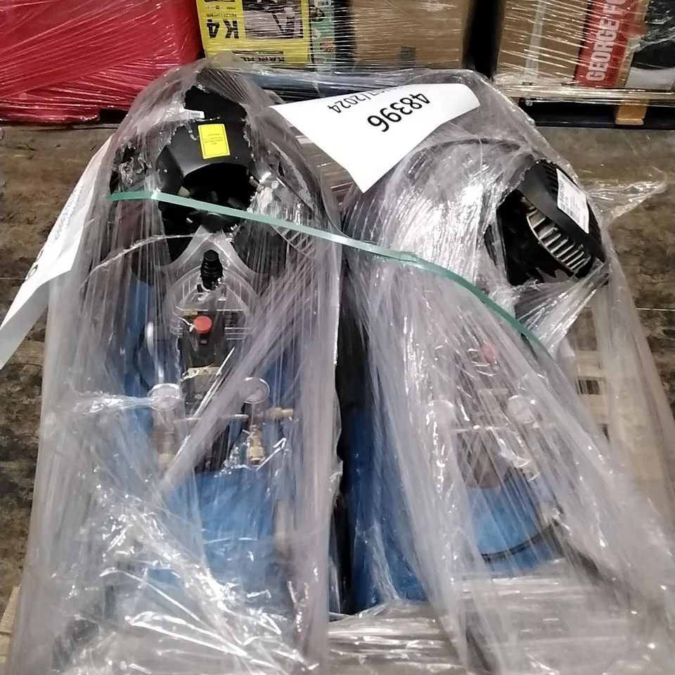 2X DRAPER 100L 3.0HP (2.2KW) V-TWIN AIR COMPRESSORS - UNPROCESSED RAW RETURNS