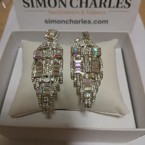 BUTLER & WILSON ART DECO DROP EARRINGS 