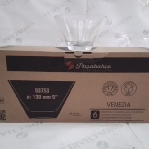 BOXED PASABAHCE SMALL BOWLS GLASS APPROXIMATELY 6