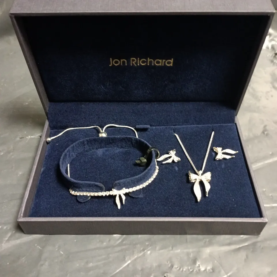 JON RICHARD JEWELLERY SET – NECKLACE & BRACELET WITH BOW MOTIFS