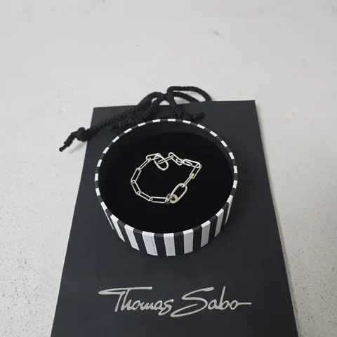THOMAS SABO CHARM CLUB PAPERCLIP BRACELET – SILVER-TONE