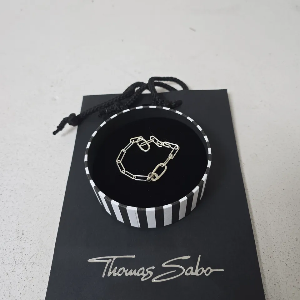 THOMAS SABO CHARM CLUB PAPERCLIP BRACELET – SILVER-TONE