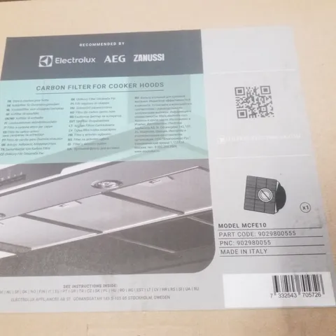 BOX CONTAINING 6 AEG CARBON FILTERS FOR COOKER HOODS