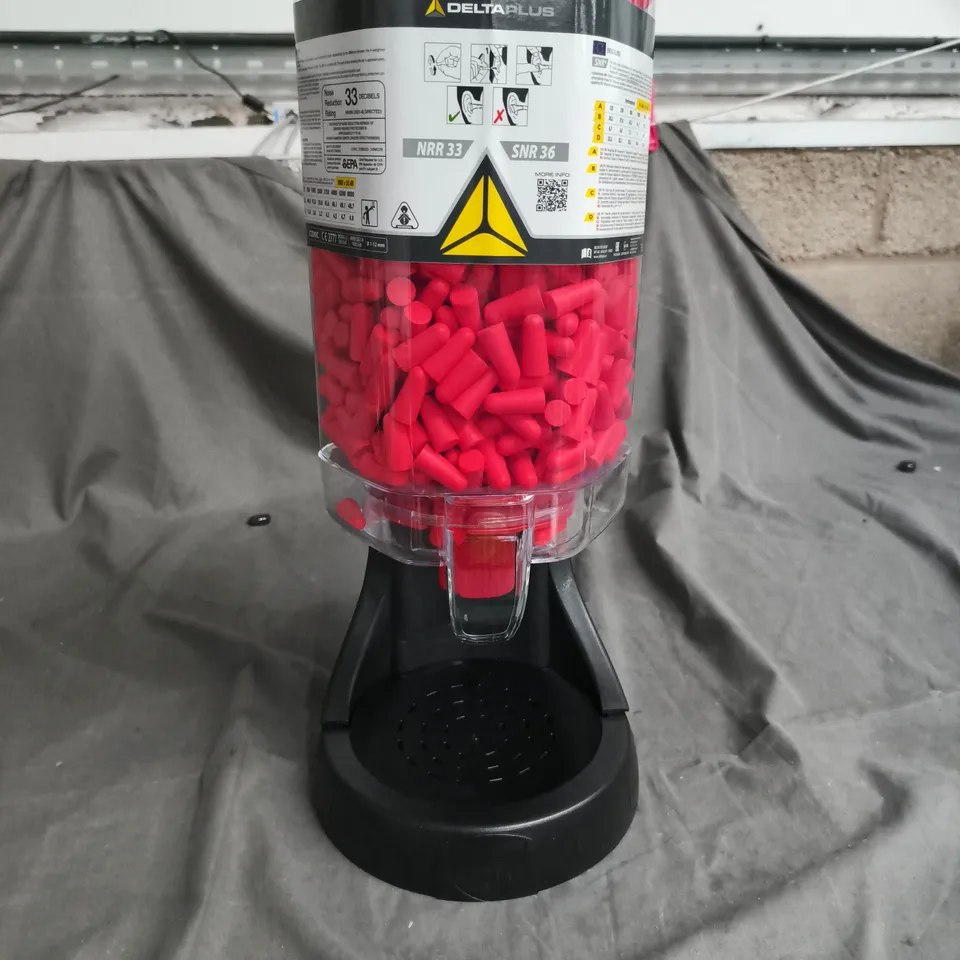 DELTA PLUS EAR PLUGS DISPENSER – PINK FOAM HEARING PROTECTION, NRR 33 DB (SNR 36)