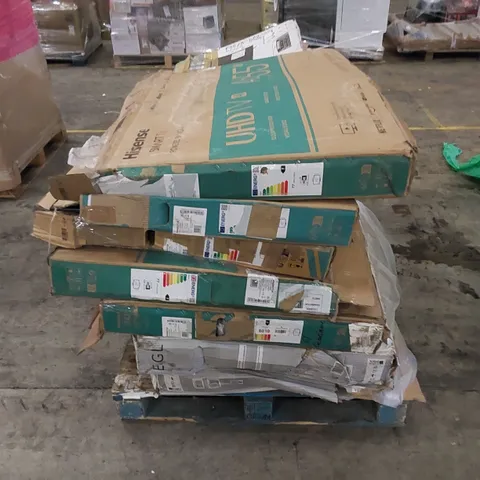 PALLET OF APPROX 7 X ASSORTED TVS. BRANDS, CONDITIONS AND SIZES MAY VARY