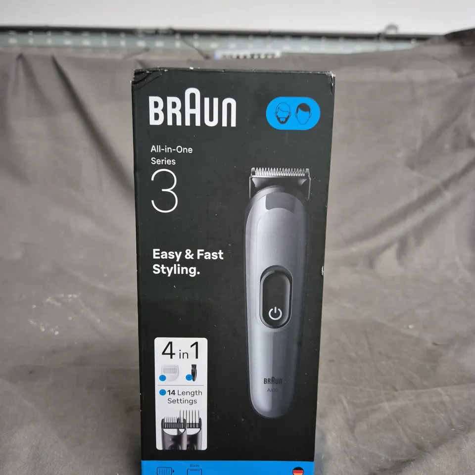 BRAUN ALL-IN-ONE SERIES 3 GROOMING KIT - 4-IN-1