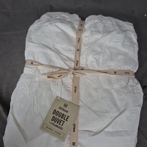 UO HOME PRINTED COTTON DOUBLE DUVET SET 