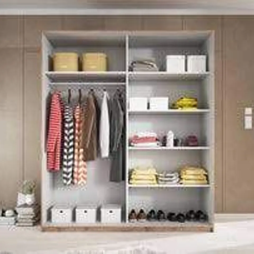 BOXED GALAXY 2 DOOR SLIDING WARDROBE (4 OF 4 BOXES)