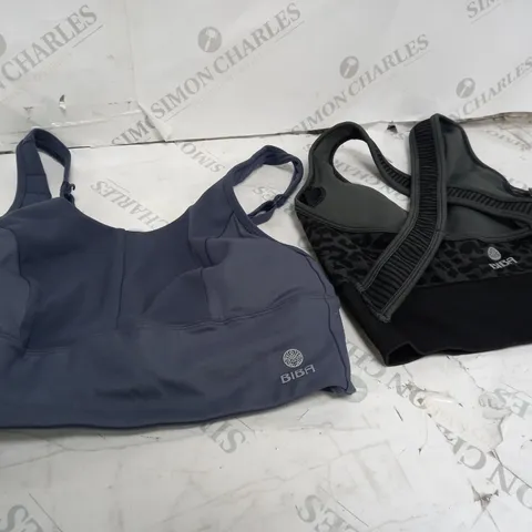 2 X BIBA TRAINING GYM BRAS BLACK & BLUE