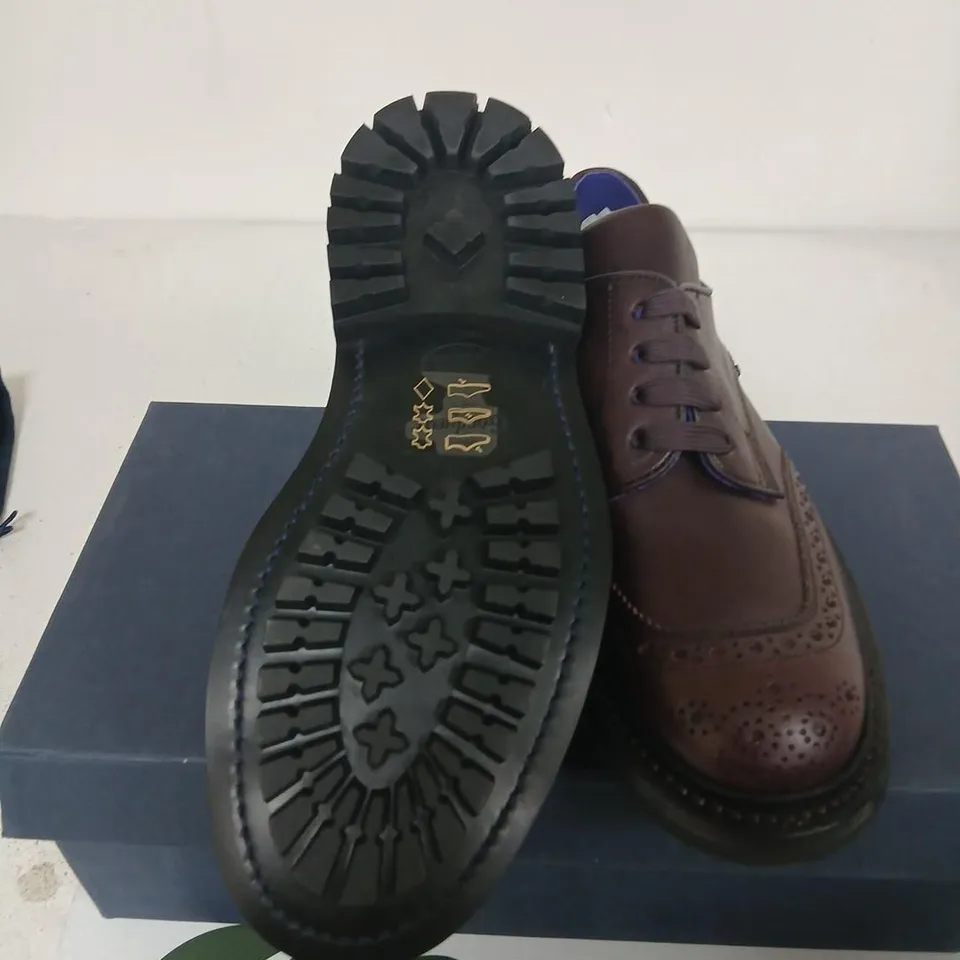 BURBERRY X TRICKER'S DERBY SHOES – AUBERGINE LEATHER, UK 5