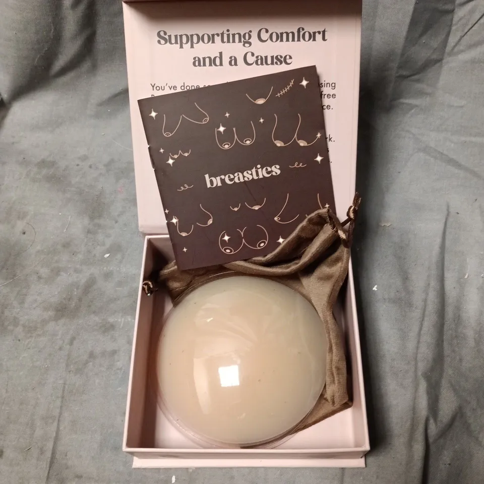 BREASTIES IVORY SILICONE NIPPLE COVERS – 1 PAIR, PEACH PERFECT (10CM) SIZE B-DD