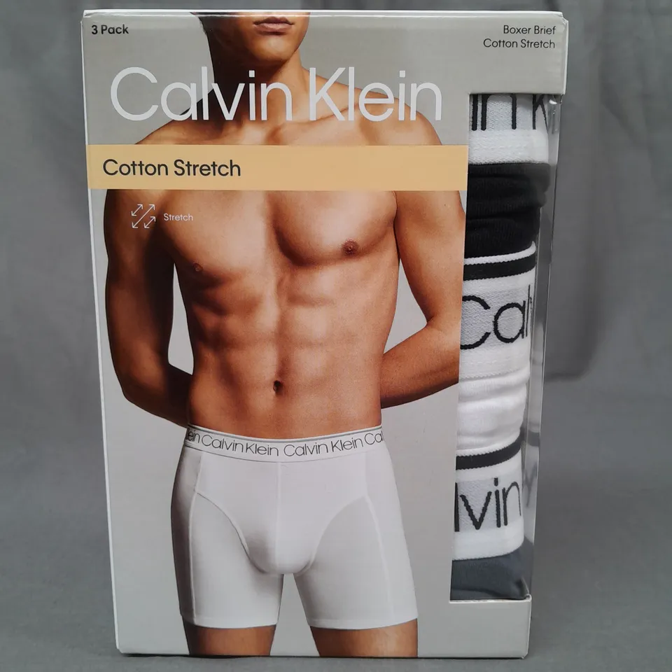 CALVIN KLEIN COTTON STRETCH BOXERS IN VARIOUS COLOURS (PACK OF 3 PAIRS)