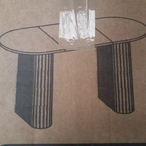 BOXED EXTENDABLE DINING TABLE - BROWN (2 BOXES)