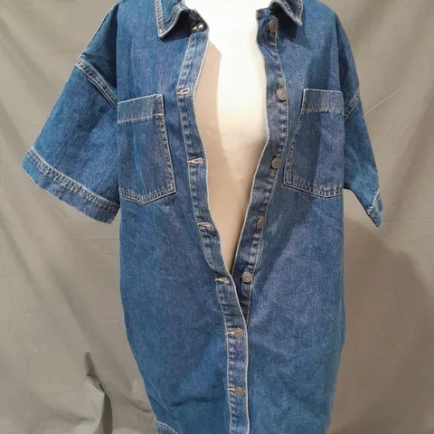 JOHN LEWIS ANYDAY DENIM SHIFT DRESS IN BLUE SIZE 14