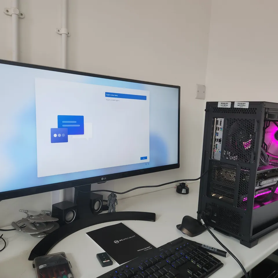 PCSPECIALIST HIGH END DESKTOP GAMING COMPUTER INTEL CORE I9-13900KF, 32GB 5600MHZ DDR5 RAM, 2X 1TB M.2 SSDS, NVIDIA GEFORCE RTX 4090 24GB GPU