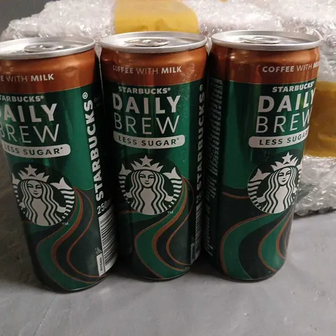 LOT OF 24 250ML CANS OF STARBUCKS COFFEE WITH MILK 