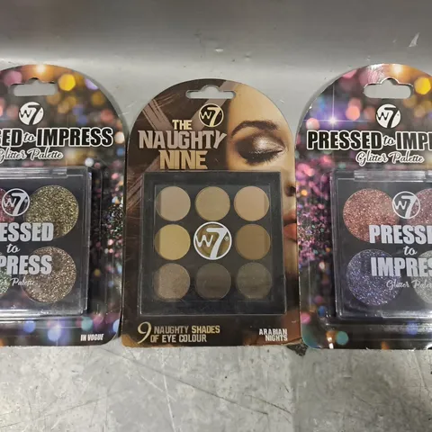 APPROX 20 ASSORTED W7 EYESHADOW PALETTES 