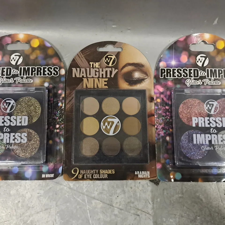 APPROX 20 ASSORTED W7 EYESHADOW PALETTES 