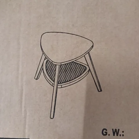 BOXED DESIGNER SIDE TABLE - OAK (1 BOX)