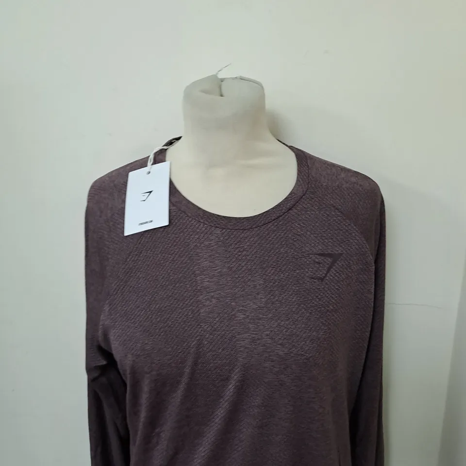 GYMSHARK APEX LONG SLEEVE T-SHIRT SIZE M