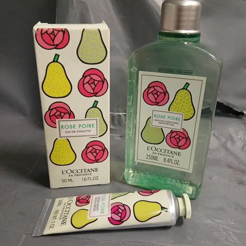 L'OCCITANE ROSE POIRE TRIO INCLUDING - EAU DE TOILETTE - SHOWER GEL - HAND CREAM