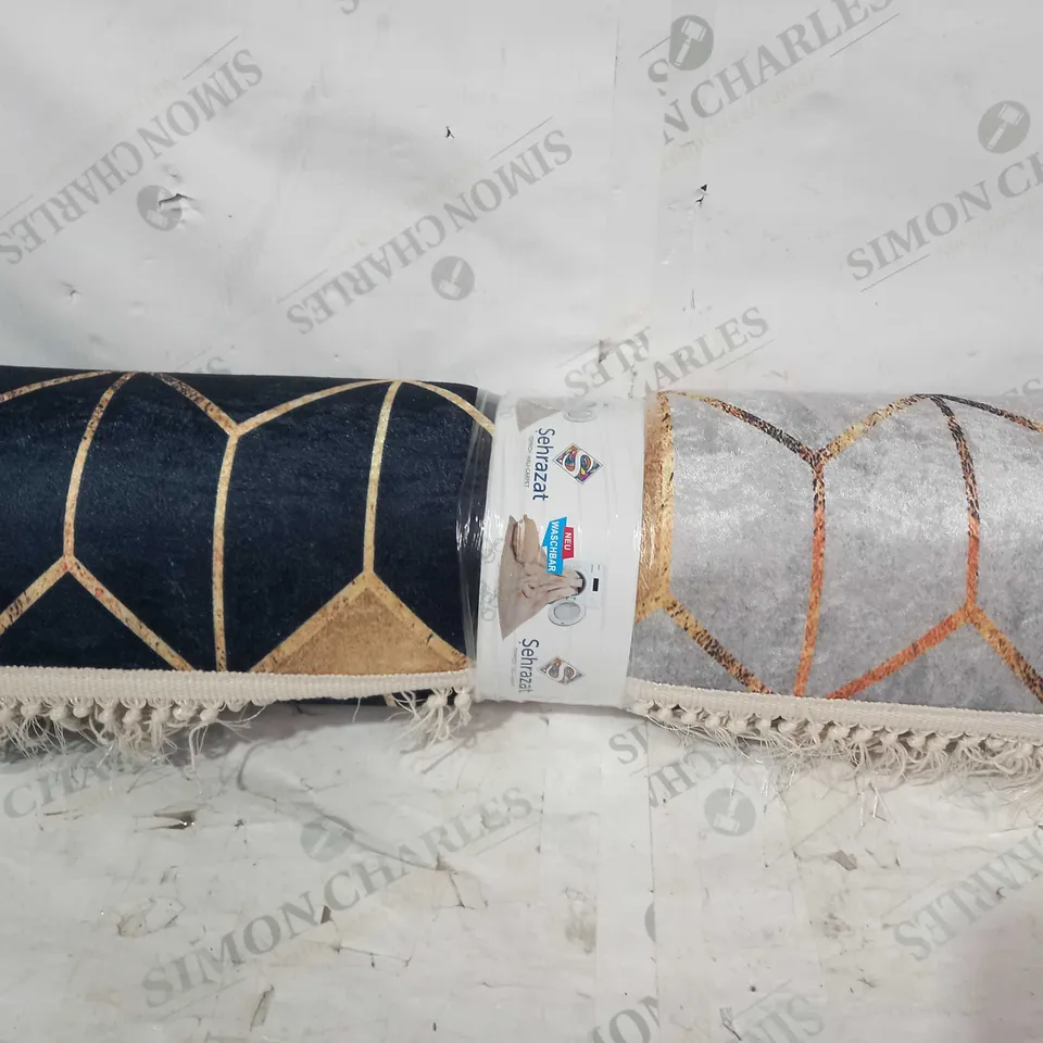 SEHRAZAT CAIMAS COLLECTION RUG IN BLACK/GREY/GOLD