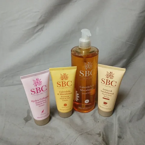 SBC HAND WASH AND FOOT CREAM 4 PIECE COLLECTION 