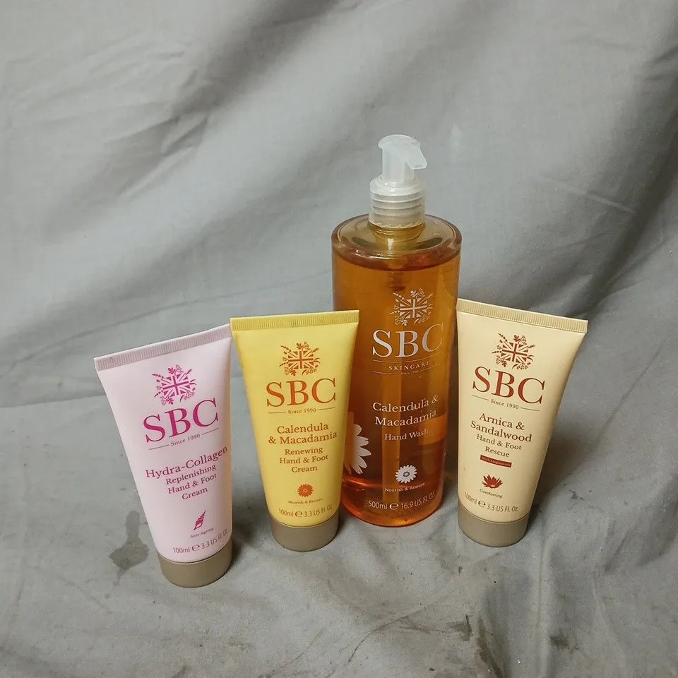SBC HAND WASH AND FOOT CREAM 4 PIECE COLLECTION 